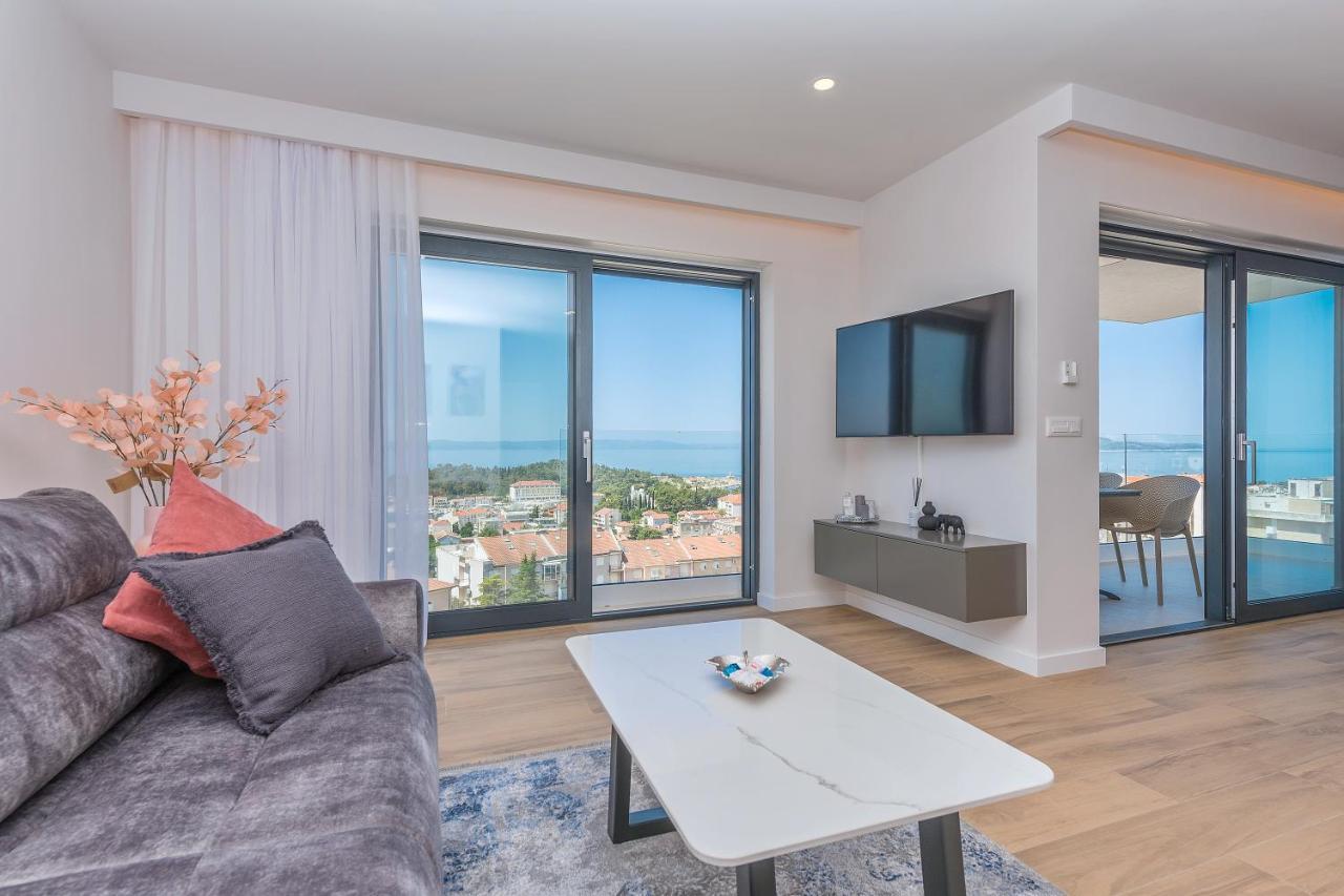Luxury Adria Sea & City View Apartment Makarska Exterior foto
